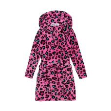 KG ROBE 2T: Pink Aop Hooded Robe (8-14 Years)